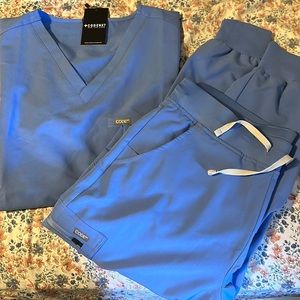 Ceil blue scrubs - SET - XL top L bottom